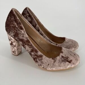 Patrizia by Spring Step Princess Lilac Velvet Block Heel Pumps 40 9 Pink Mauve